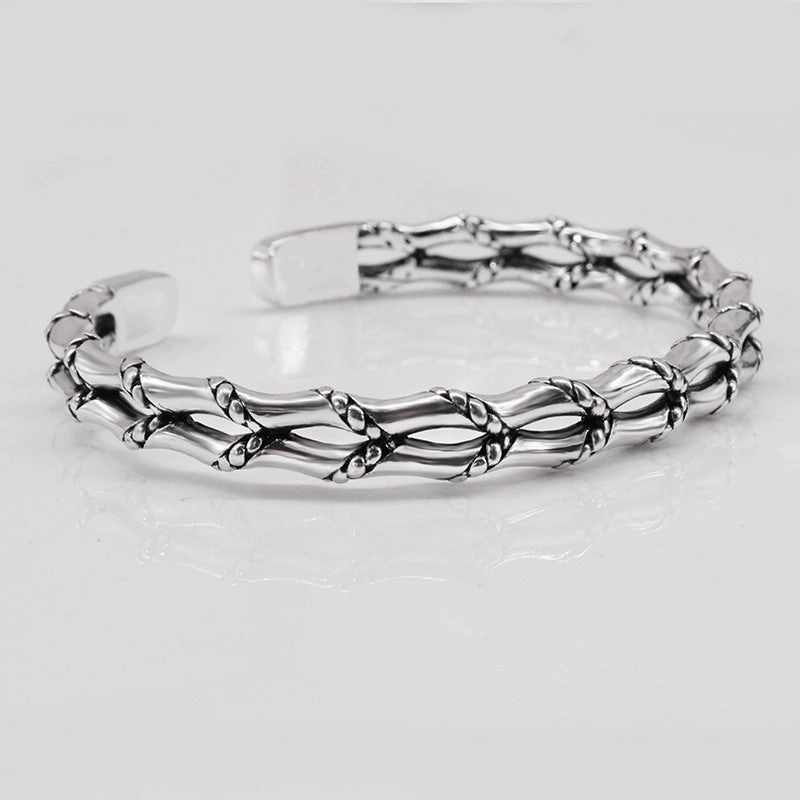 Wholesale Handwoven Double Layer Bamboo Bracelet for Men