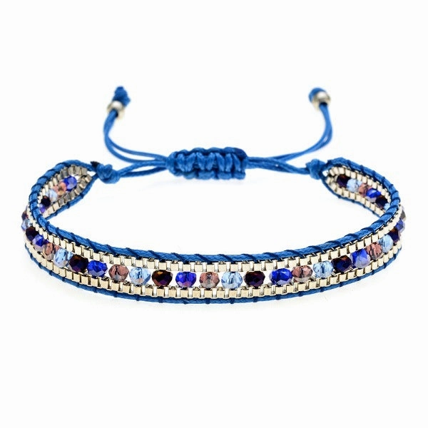 Wholesale Handwoven Vintage Ethnic Style Diamond Bracelet