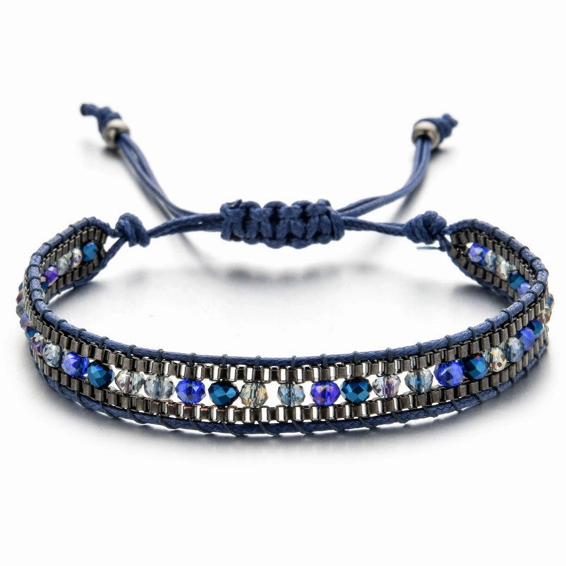 Wholesale Handwoven Vintage Ethnic Style Diamond Bracelet