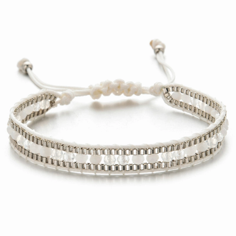 Wholesale Handwoven Vintage Ethnic Style Diamond Bracelet