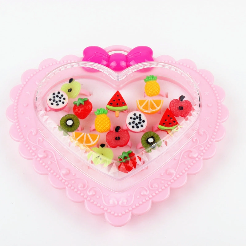 Wholesale Heart Alloy Kids Rings Set