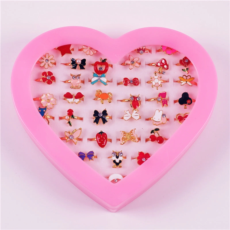 Wholesale Heart Alloy Kids Rings Set