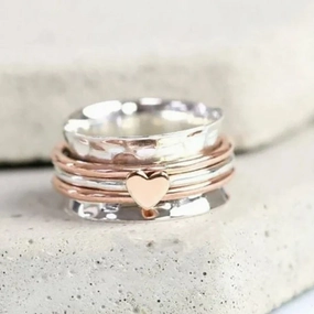 Wholesale Heart Circle Alloy Rings