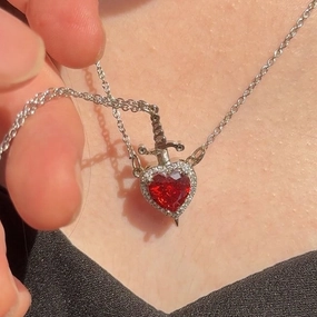Wholesale Heart Dagger Multilayer Vintage Necklace
