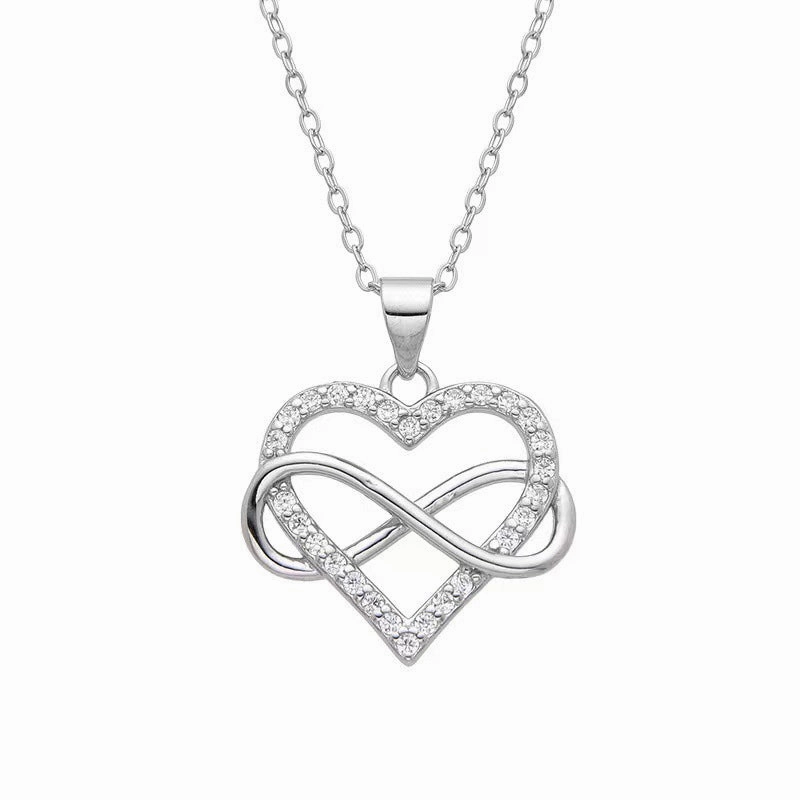 Wholesale Heart Diamond Pendant Necklace Clavicle Chain