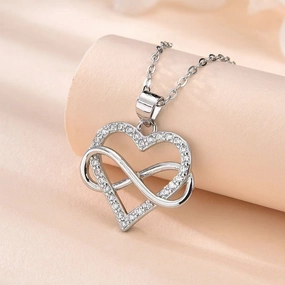 Wholesale Heart Diamond Pendant Necklace Clavicle Chain