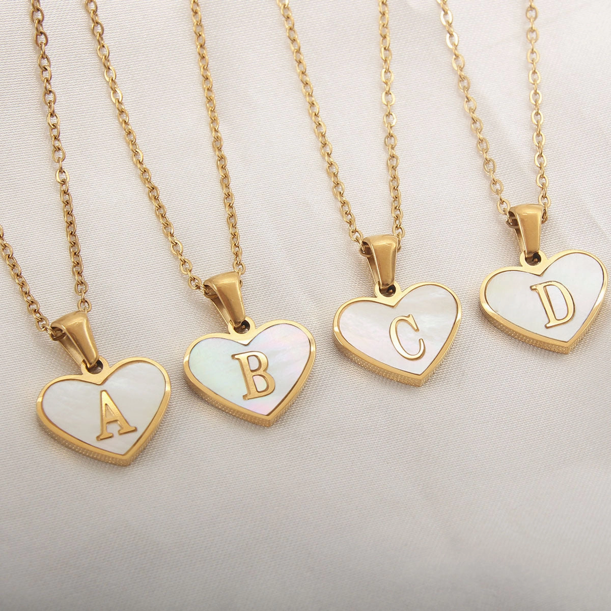 Wholesale Heart Shape Shell Stainless Steel Necklaces