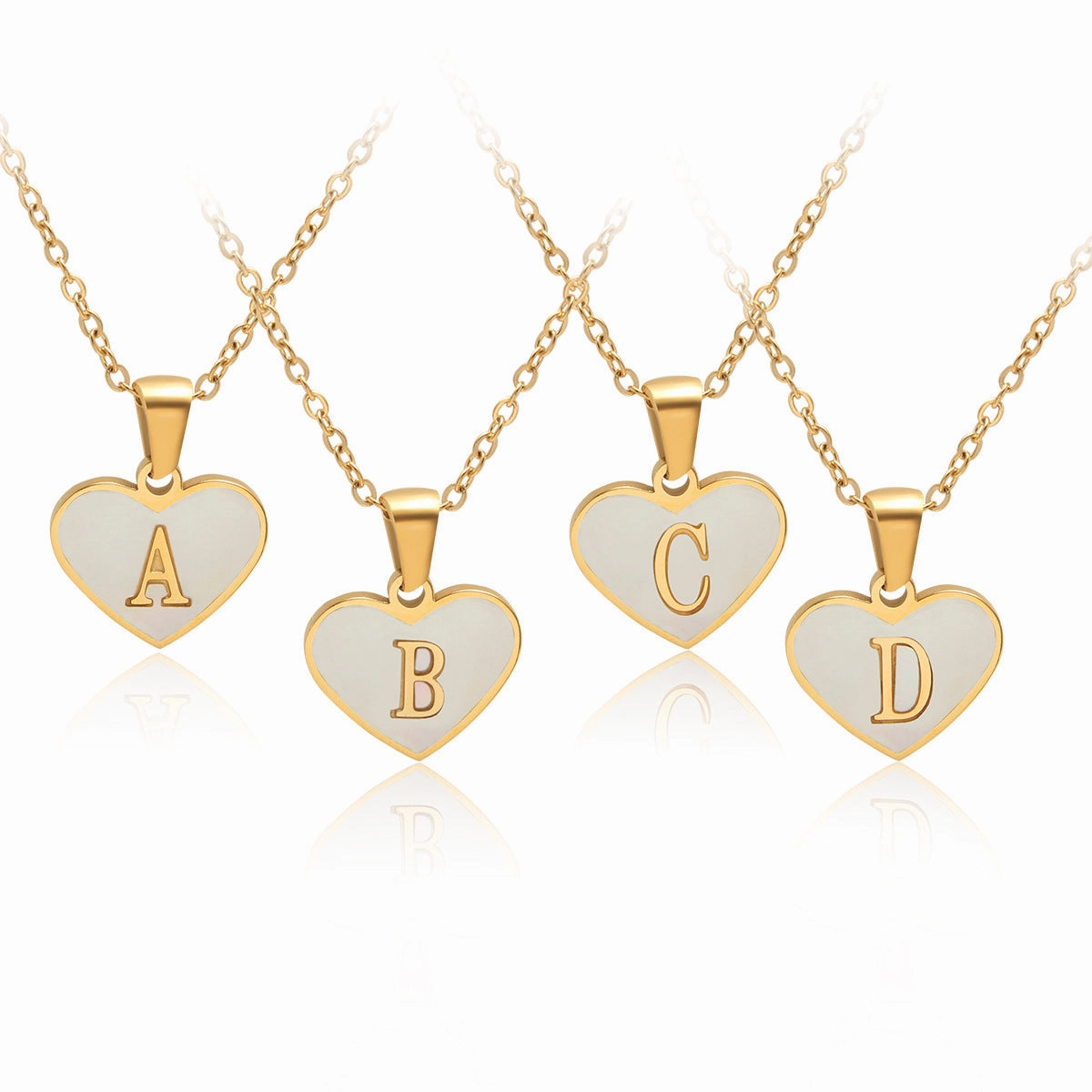 Wholesale Heart Shape Shell Stainless Steel Necklaces