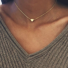 Wholesale Heart short clavicle necklace