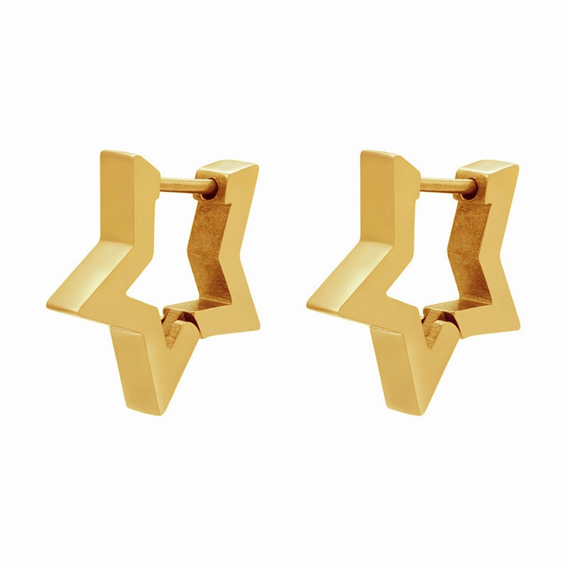Wholesale Heart Triangle Geometric Gold Plated Earrings