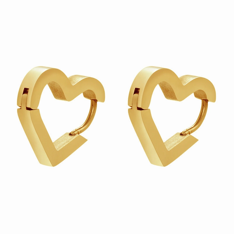 Wholesale Heart Triangle Geometric Gold Plated Earrings