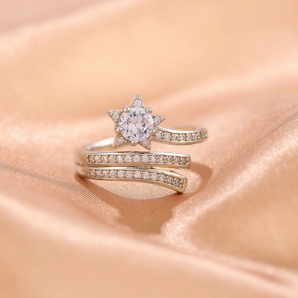 Wholesale Heavy Works Rings Time to Turn Cross Open Adjustable Ring