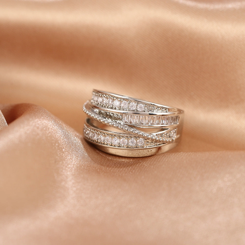 Wholesale Heavy Works Rings Time to Turn Cross Open Adjustable Ring