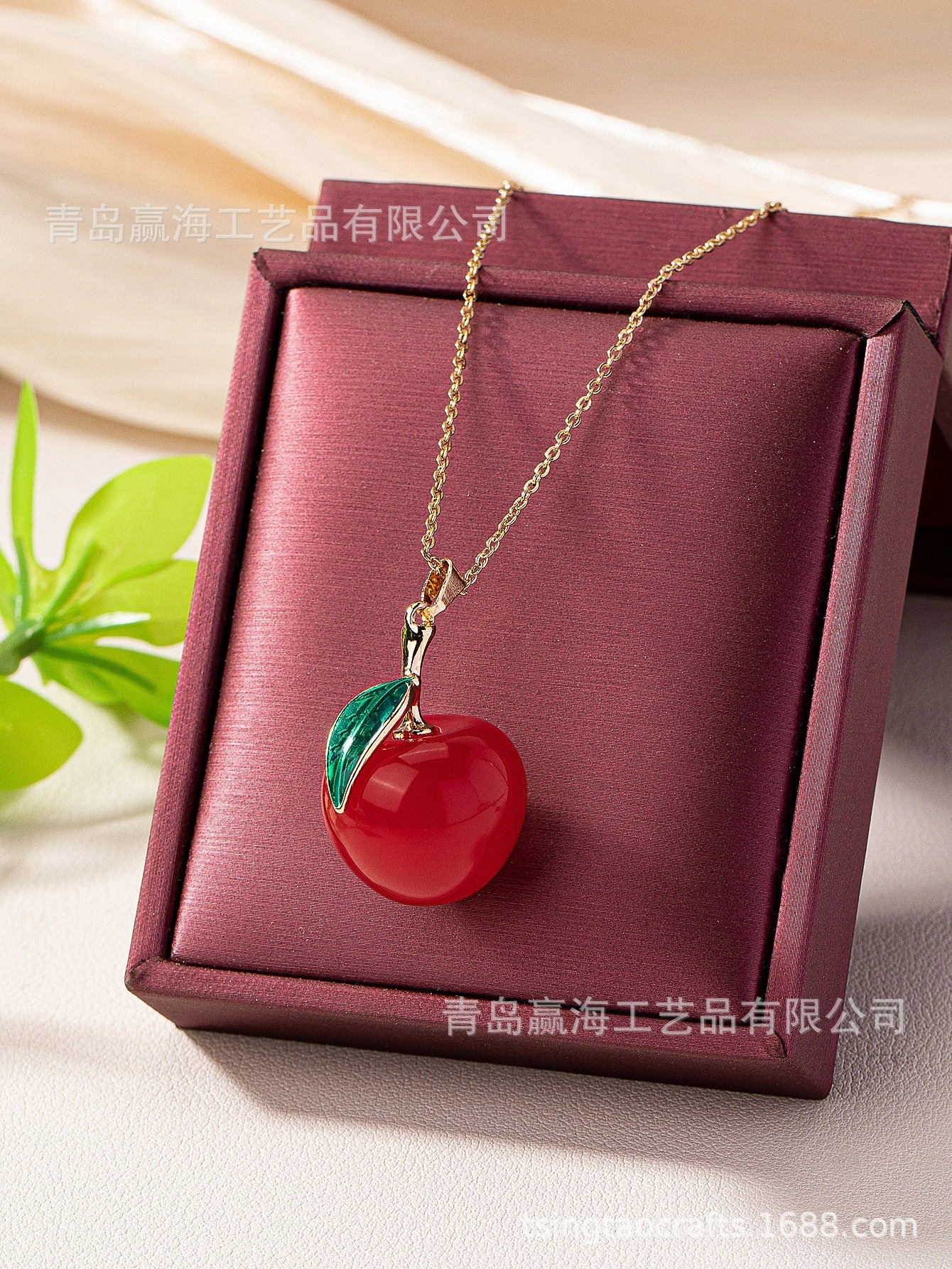 Wholesale High-grade Cherry Cherry Environmentally Friendly Acrylic Fruit Necklace Set