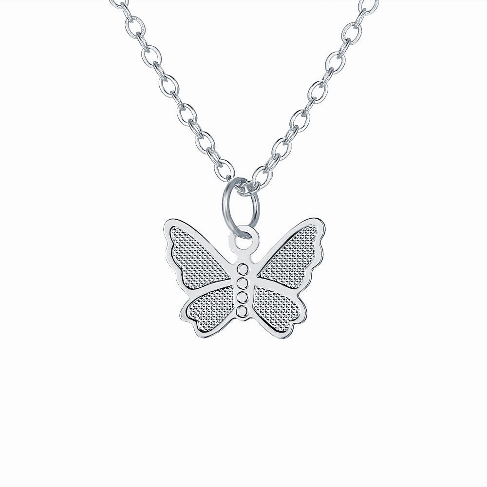 Wholesale High-grade Mother-of-pearl Butterfly Pendant Creative Simple Internet Celebrity Temperament Women's Clavicle Chain