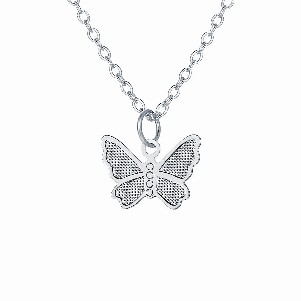Wholesale High-grade Mother-of-pearl Butterfly Pendant Creative Simple Internet Celebrity Temperament Women's Clavicle Chain