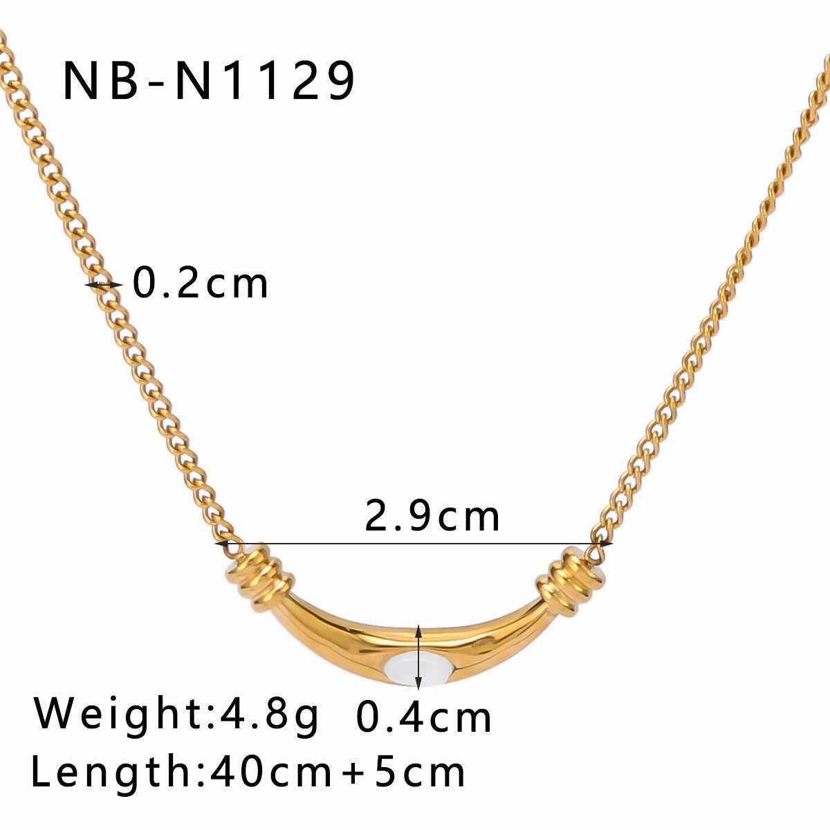 Wholesale High-grade Stainless Steel Inlaid Cat's Eye Love Versatile Necklaces