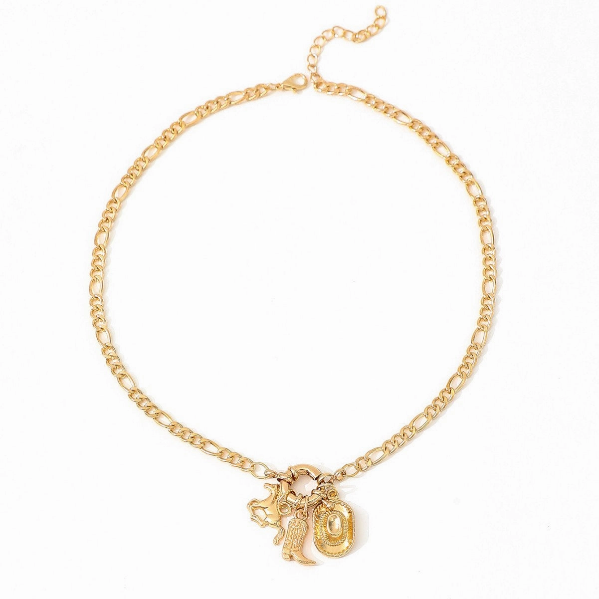 Wholesale Hip Hop Horse Western Style Cowboy Hat Necklace