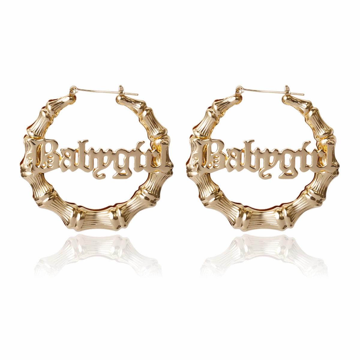 Wholesale Hip-hop Punk Round Pockmarked Heart Letter Earrings