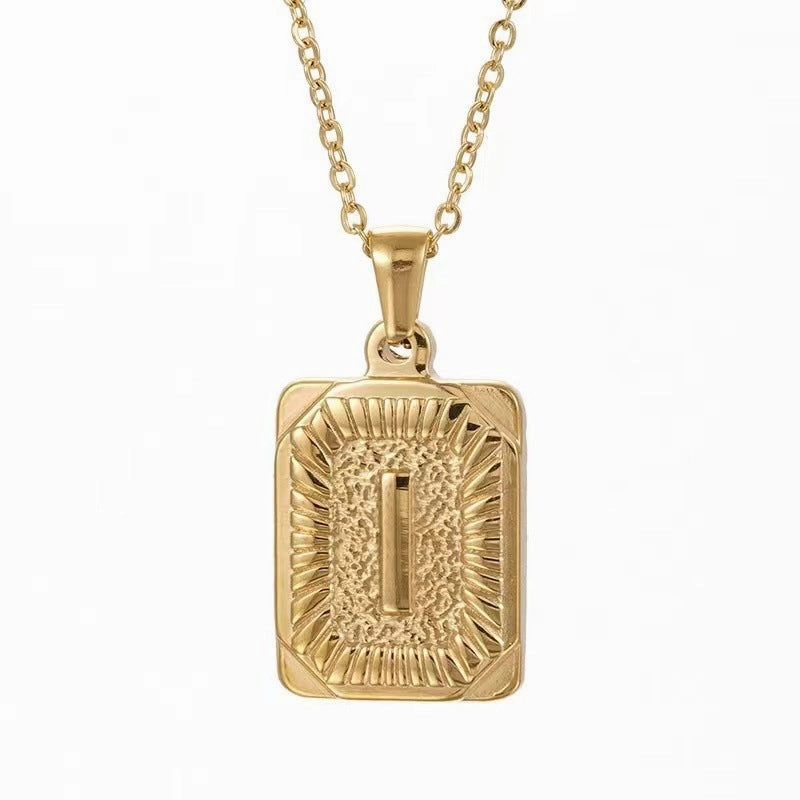 Wholesale Hip-hop Stainless Steel Letter Necklaces