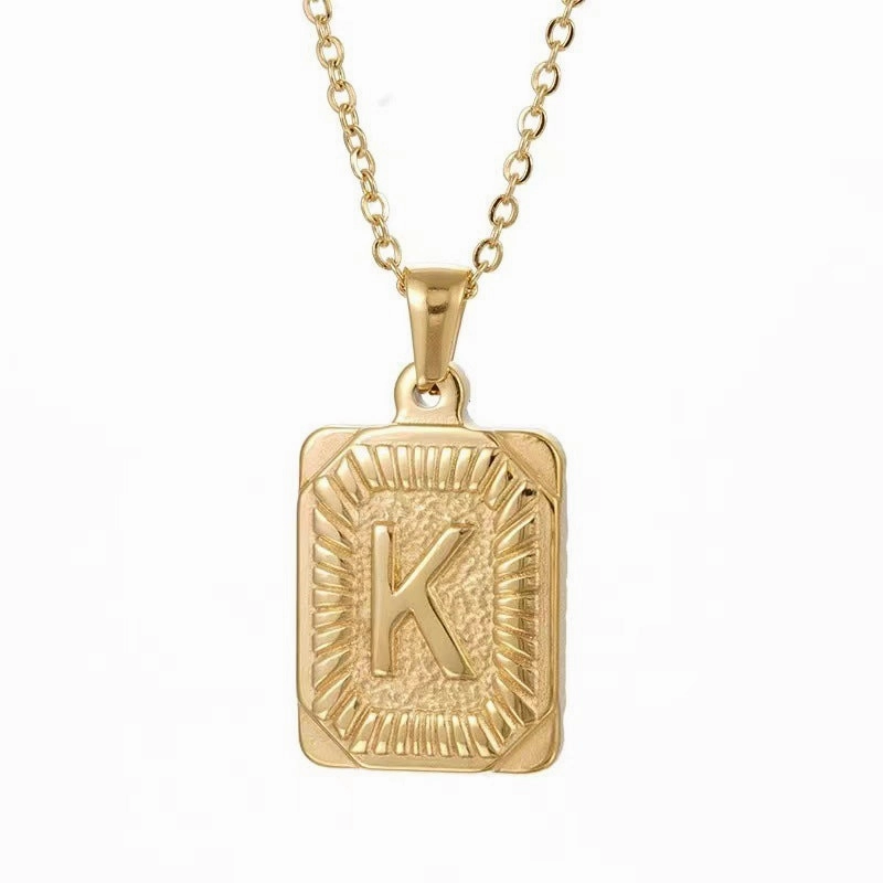 Wholesale Hip-hop Stainless Steel Letter Necklaces