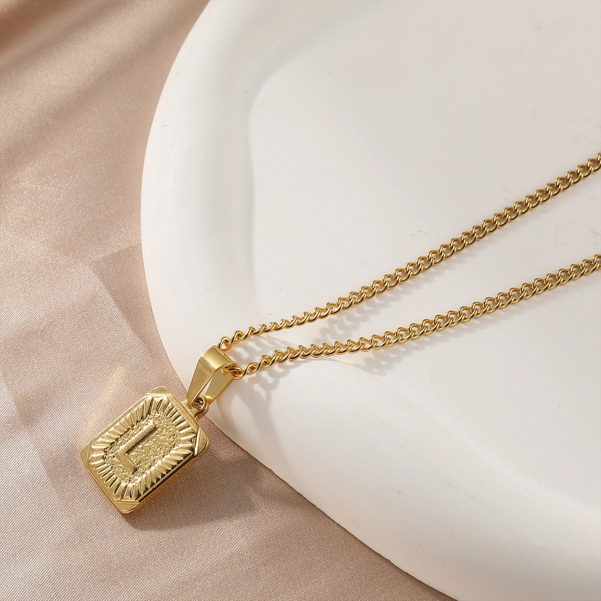 Wholesale Hip-hop Stainless Steel Letter Necklaces