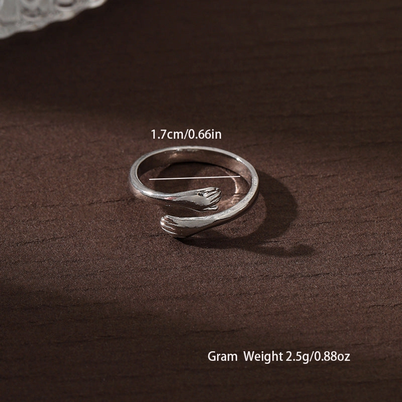 Wholesale Hip-hop Style Trendy Retro Zinc Alloy Open Adjustable Ring