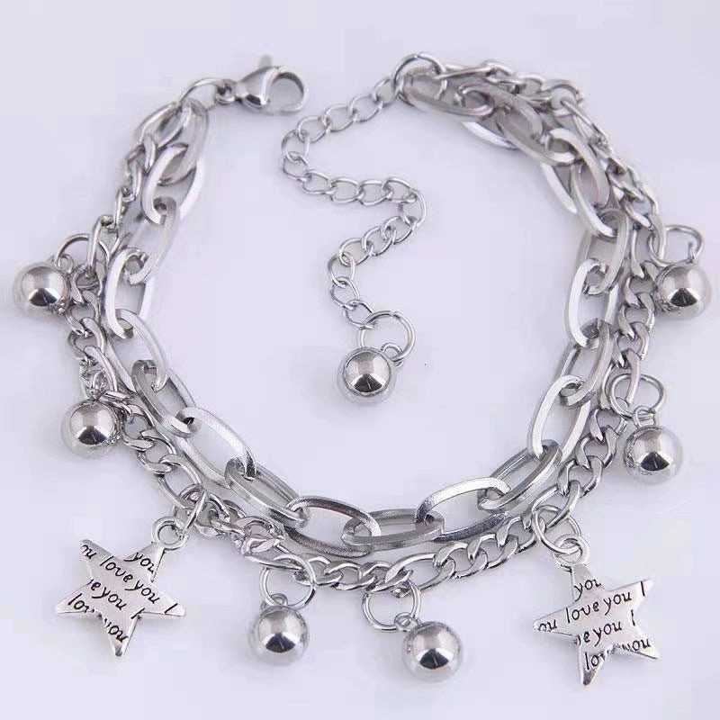 Wholesale Hip Hop Titanium Steel Bracelets