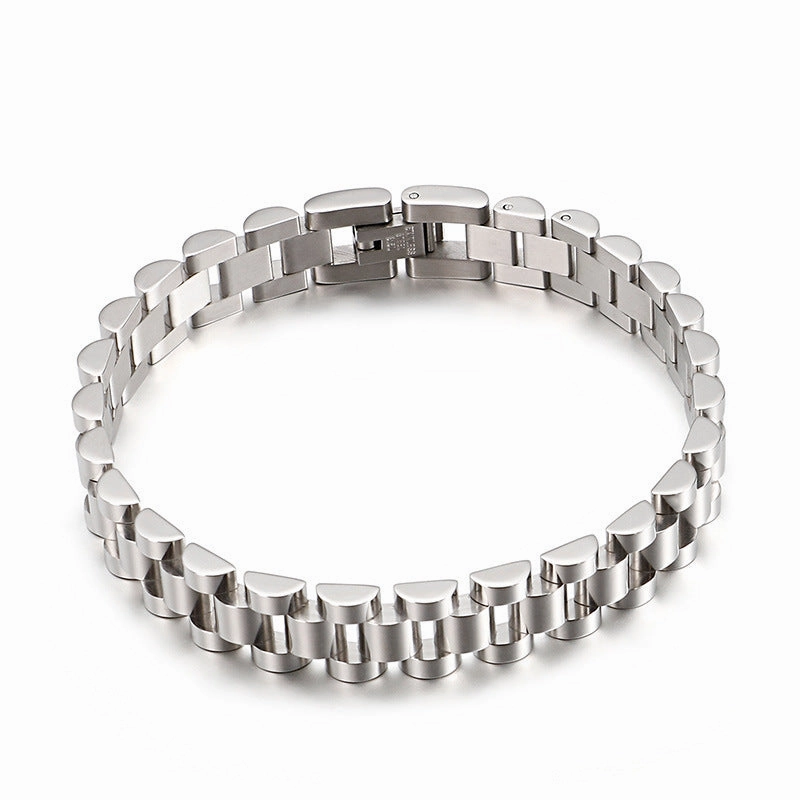 Wholesale Hip-hop Titanium Steel Golden Bracelets