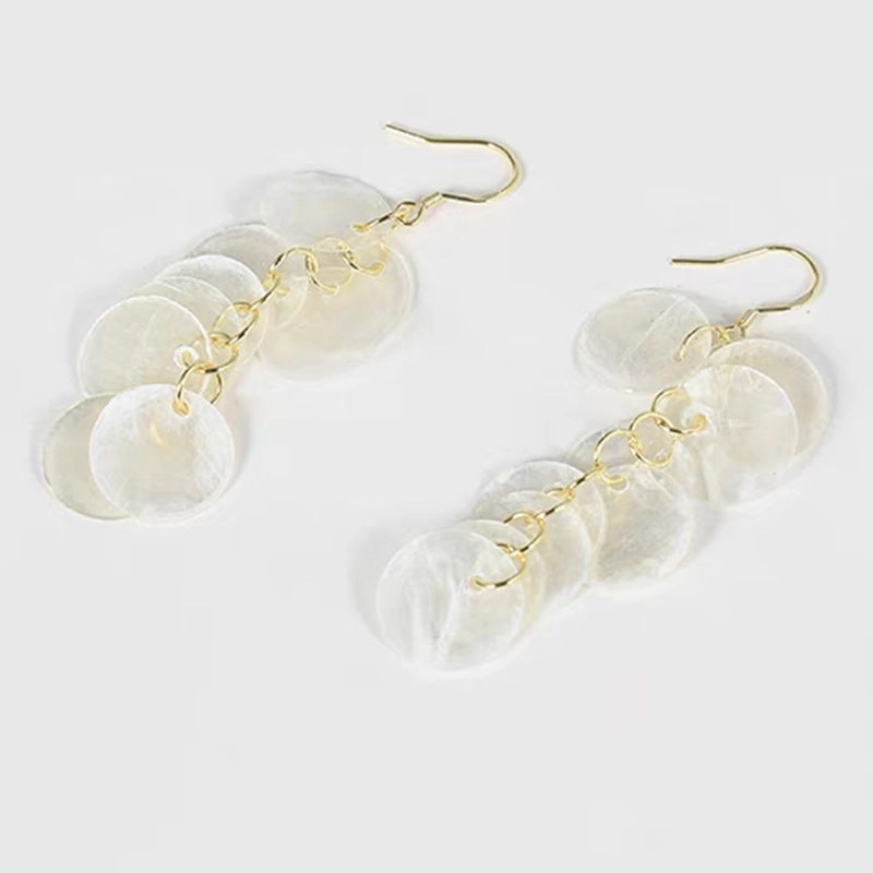 Wholesale Holiday Style Long Tassel Shell Earrings Summer Seaside Elegant Niche All-match Earrings
