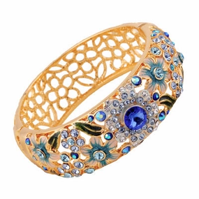 Wholesale Hollow gold-plated diamond colored bracelet