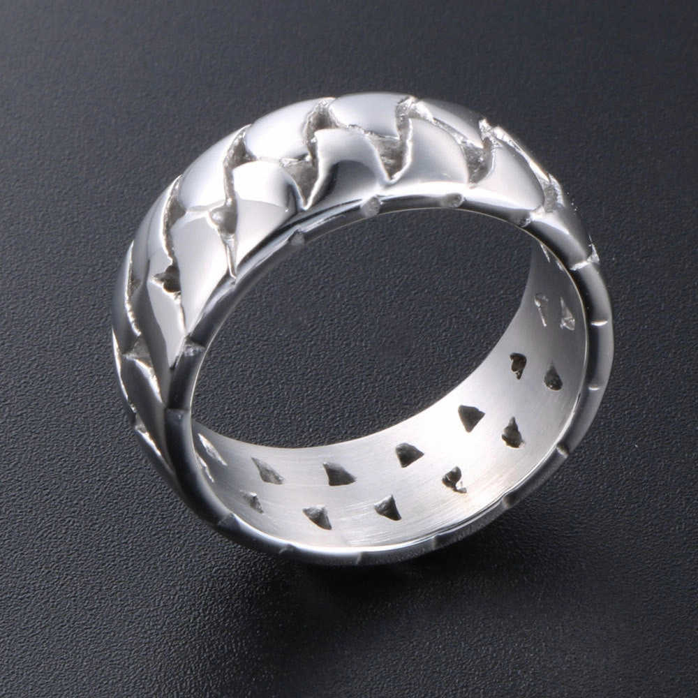 Wholesale Hollow Titanium Steel Men's Rings