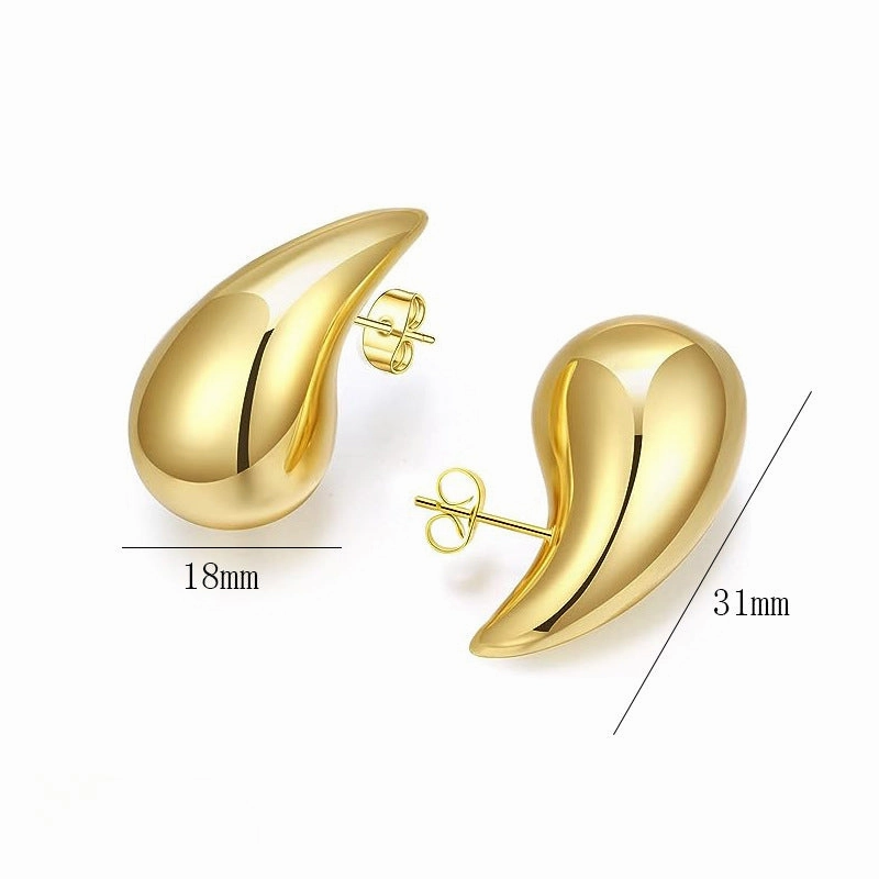 Wholesale Hollow Water Drop Copper Earrings