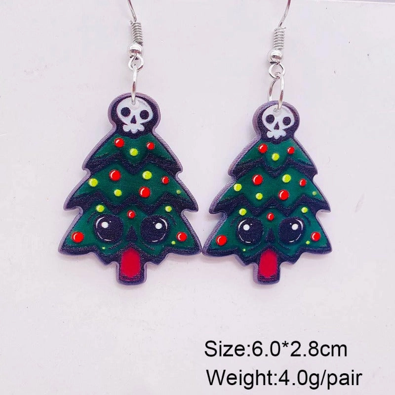 Wholesale Horror Christmas Acrylic Earrings