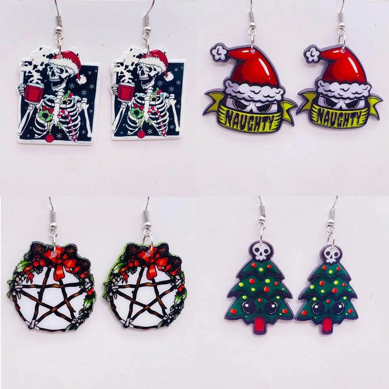 Wholesale Horror Christmas Acrylic Earrings