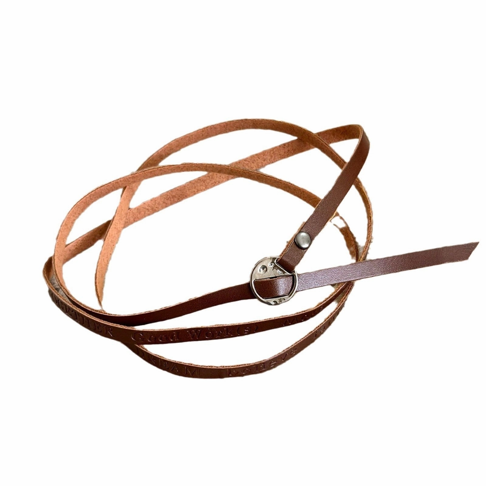 Wholesale Hot Girl Retro Western Punk Wasteland Letter Leather Neck Strap