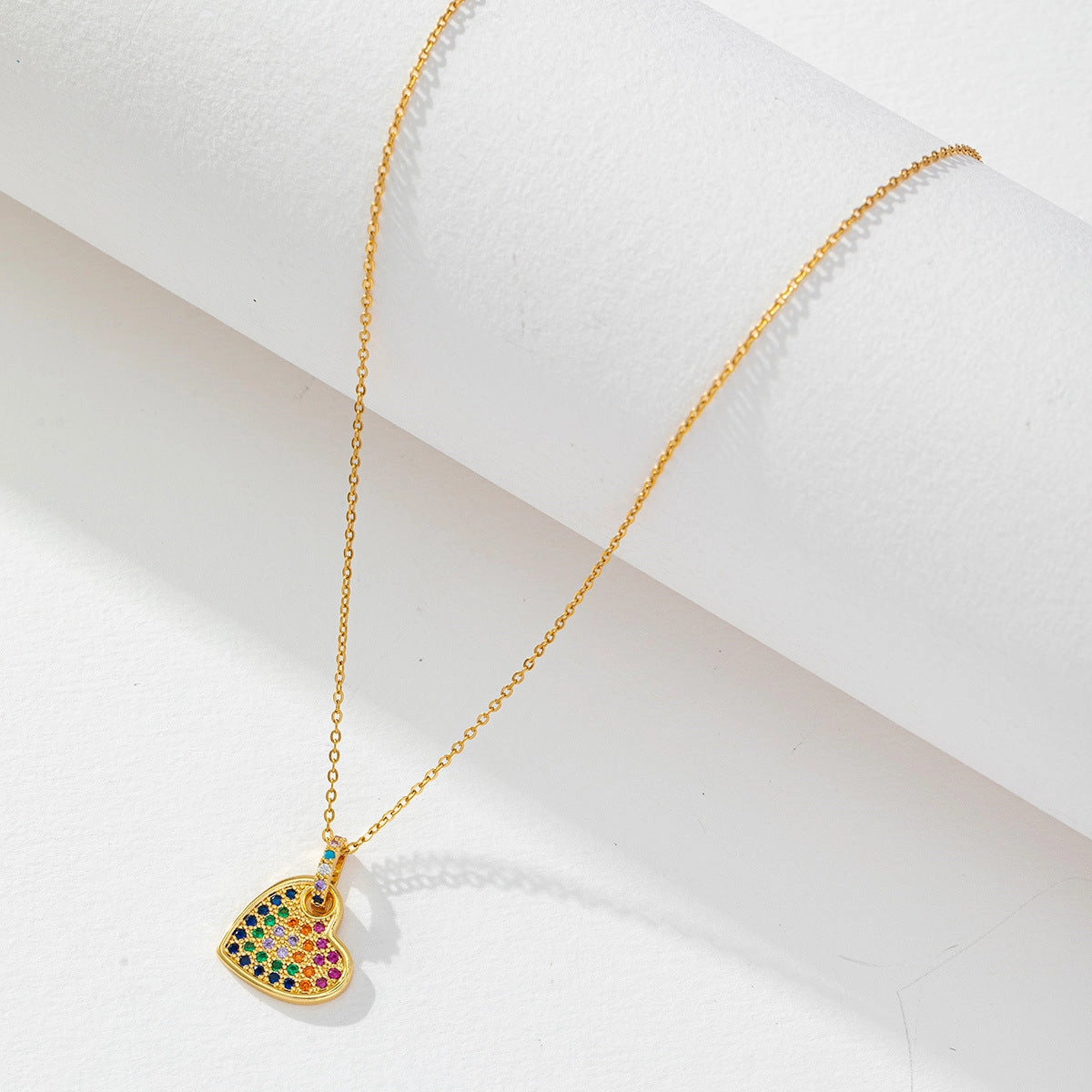 Wholesale hot light luxury full Diamond Love necklace for women high-grade creative necklace niche light luxury  pendant