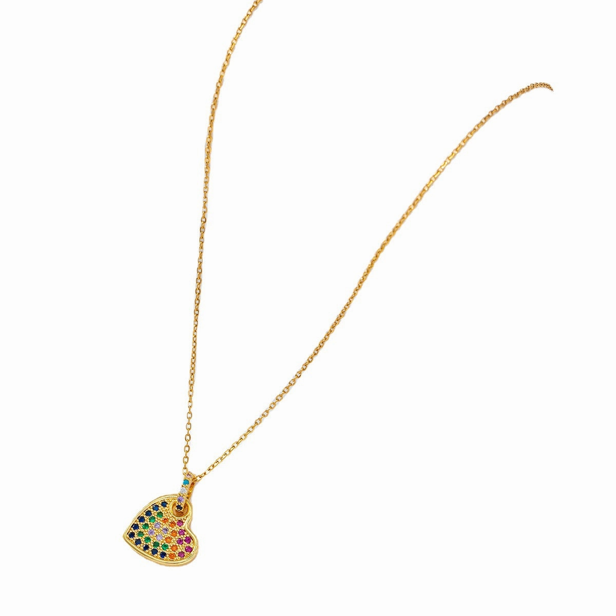 Wholesale hot light luxury full Diamond Love necklace for women high-grade creative necklace niche light luxury  pendant