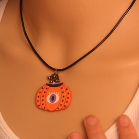 Wholesale Hot Sale Halloween Series Cartoon Fun Ghost Pumpkin Necklace