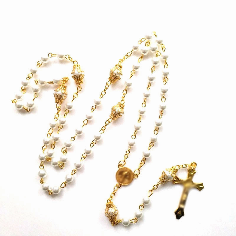 Wholesale Hot Sale Vintage Flower Holder Glass Beads Handmade Beaded Sweater Chain