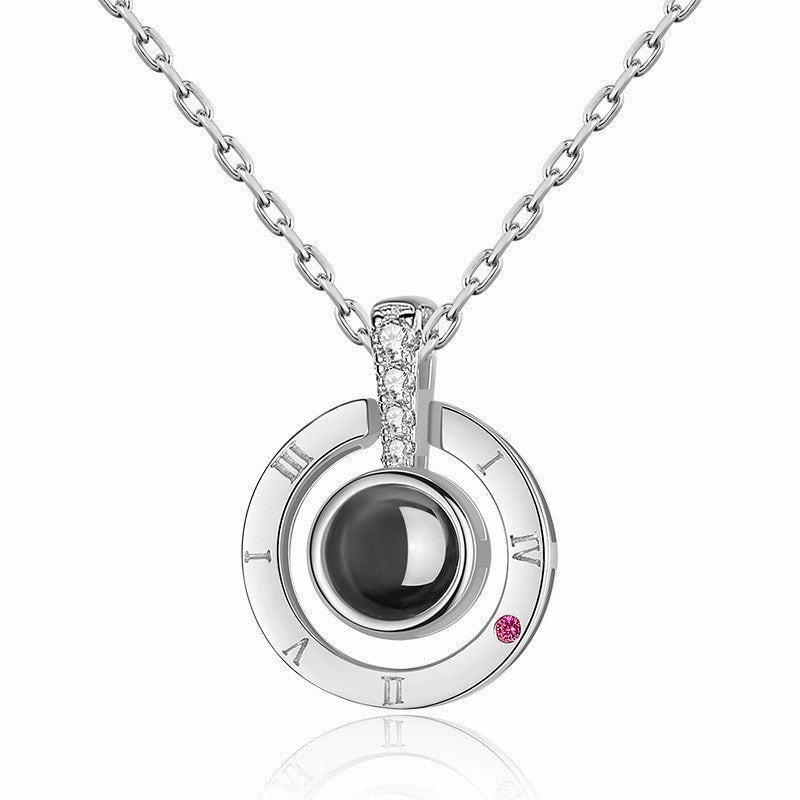 Wholesale I love you ferris wheel projection pendant female Joker niche necklace