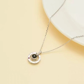 Wholesale I love you ferris wheel projection pendant female Joker niche necklace