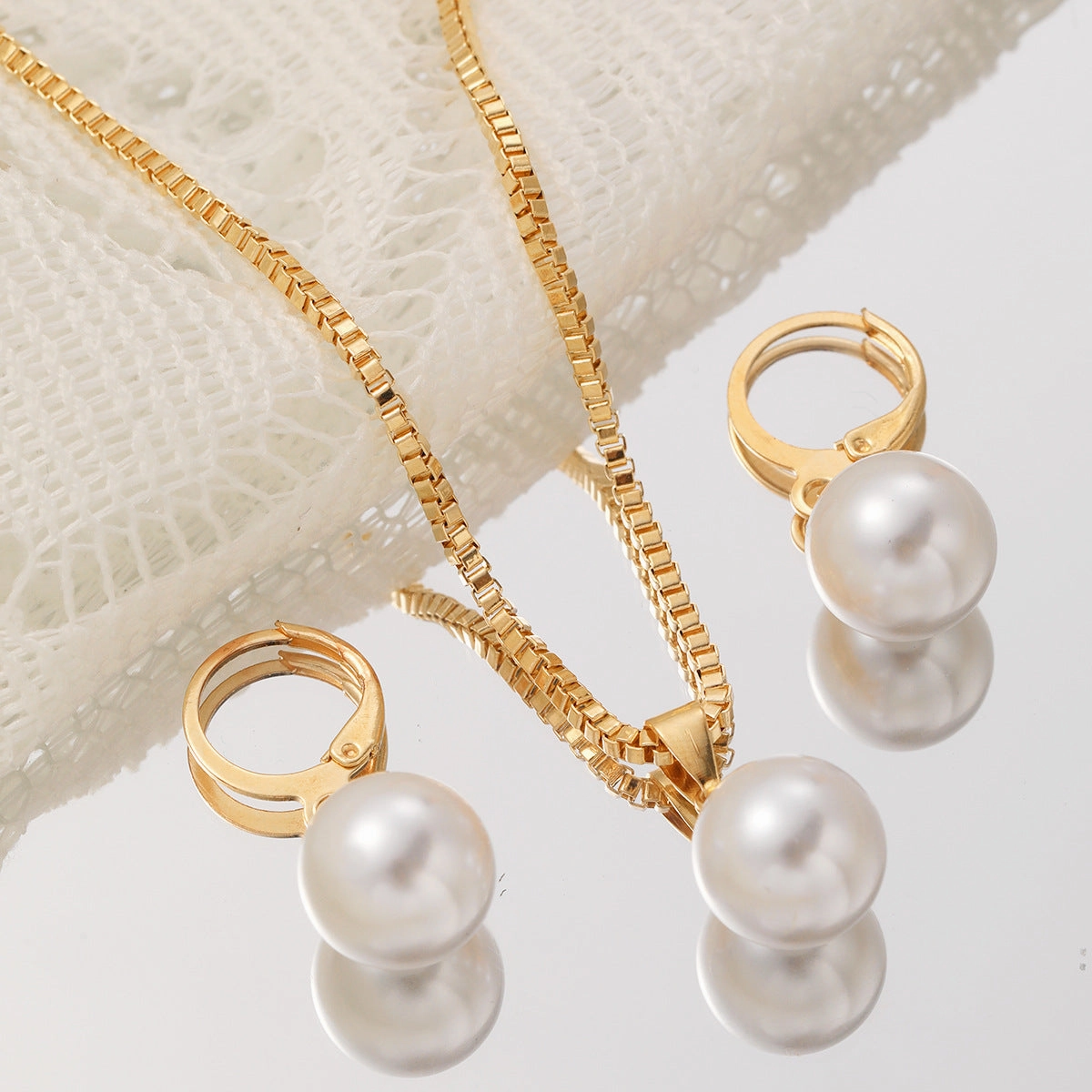 Wholesale Imitation Pearl Jewelry Set