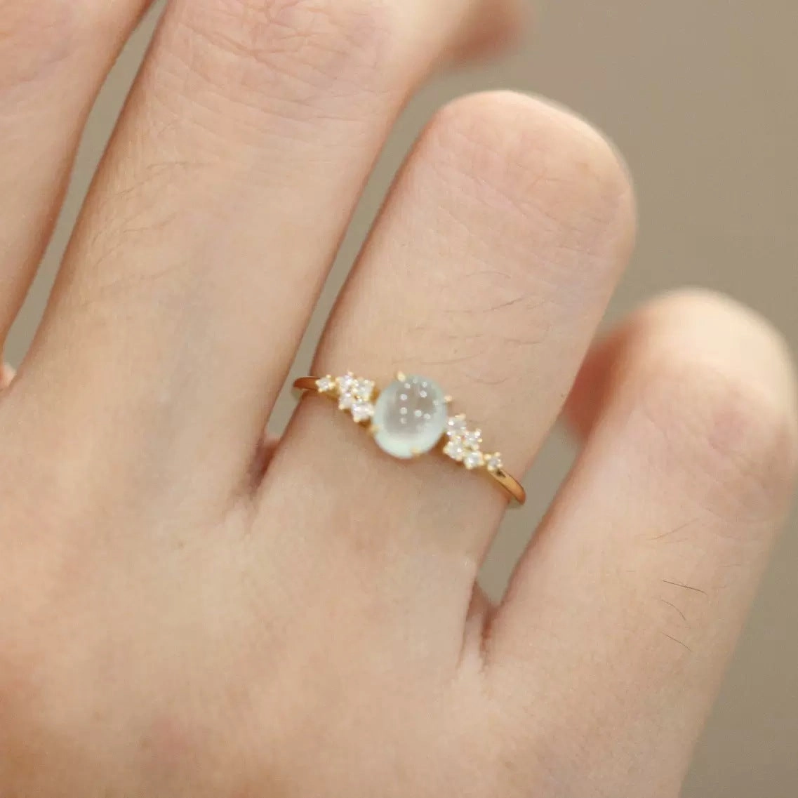 Wholesale Inlaid Cabochon Open Ring