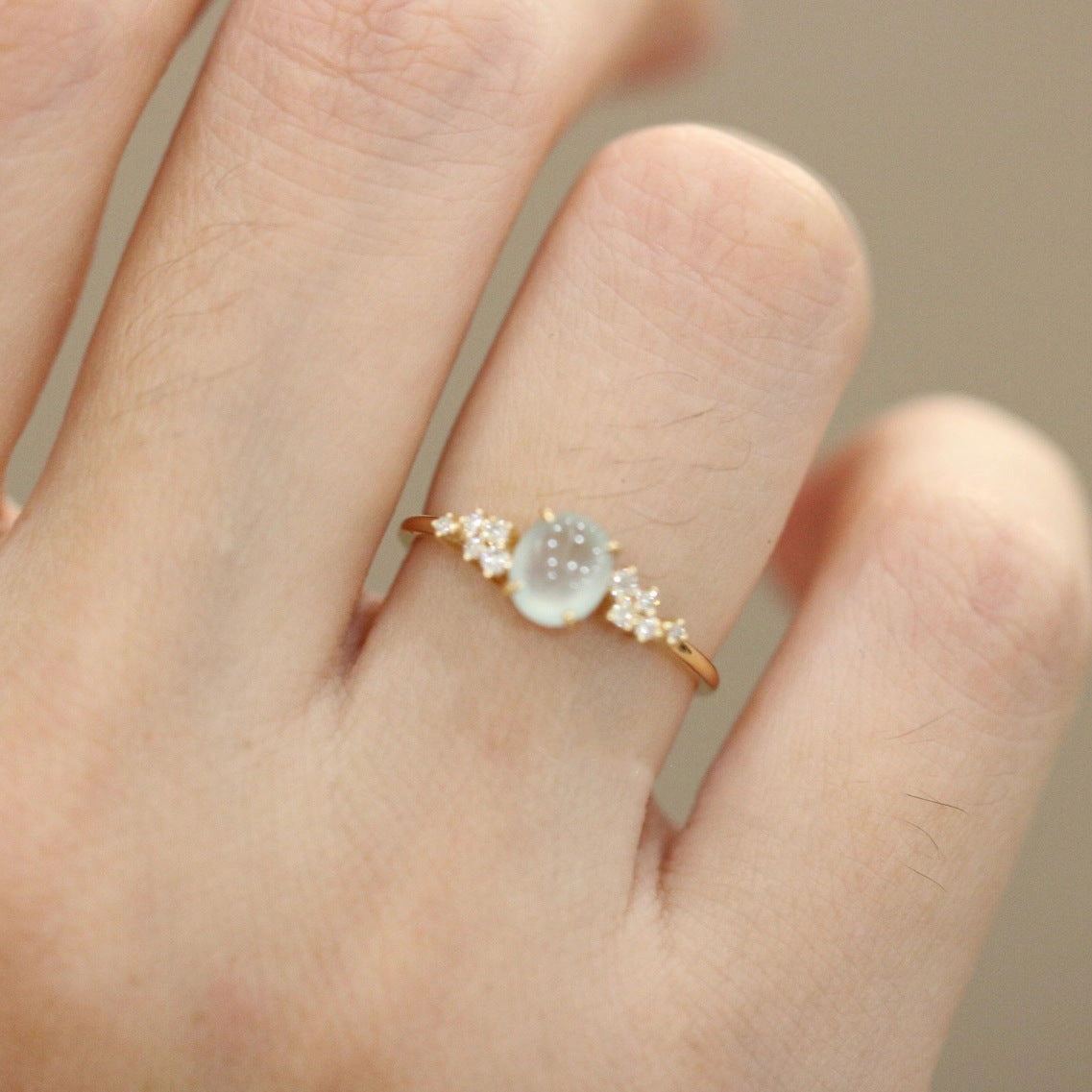 Wholesale Inlaid Cabochon Open Ring