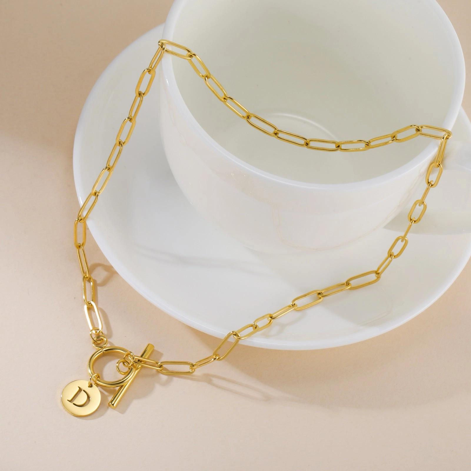Wholesale ins304 stainless steel 26 letter pendant necklace