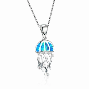 Wholesale ins platinum jellyfish necklace