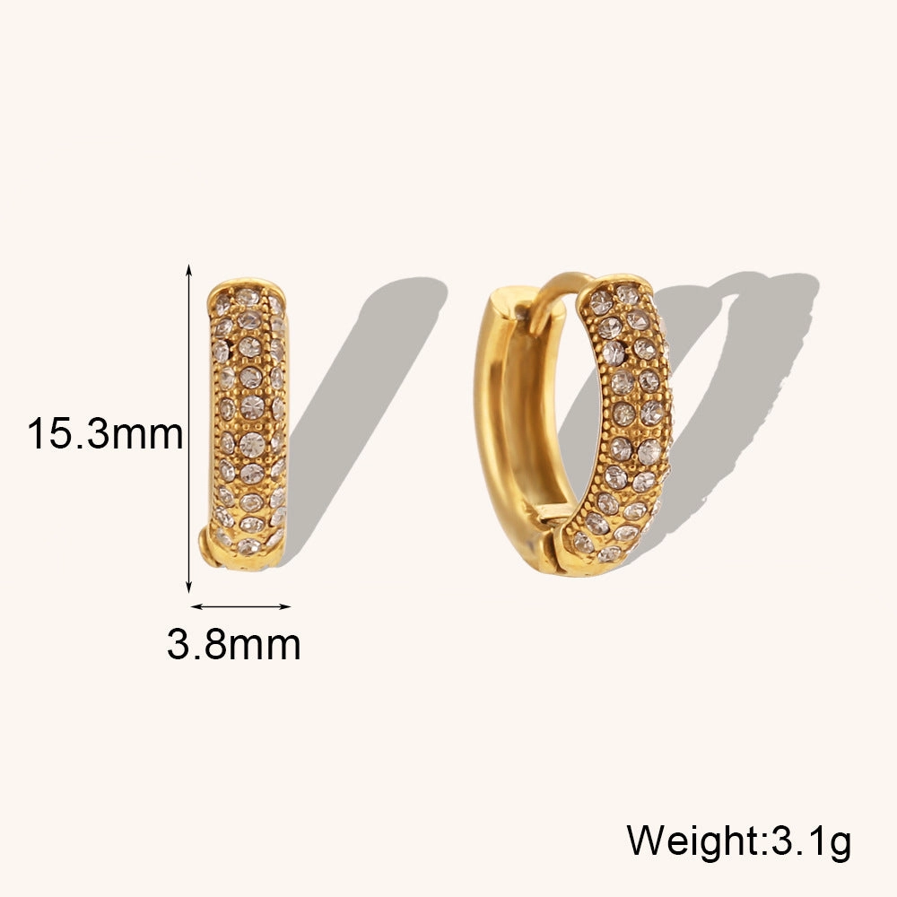 Wholesale Irregular C-shaped Earrings Stainless Steel Gold-plated Earrings