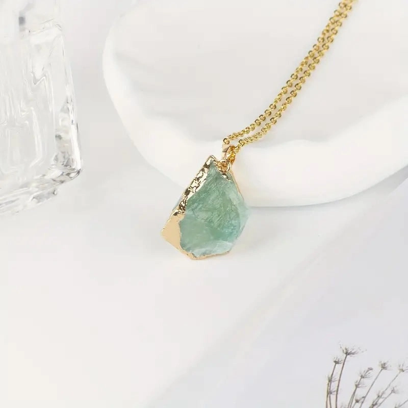 Wholesale Irregular Crystal Electroplated Necklaces