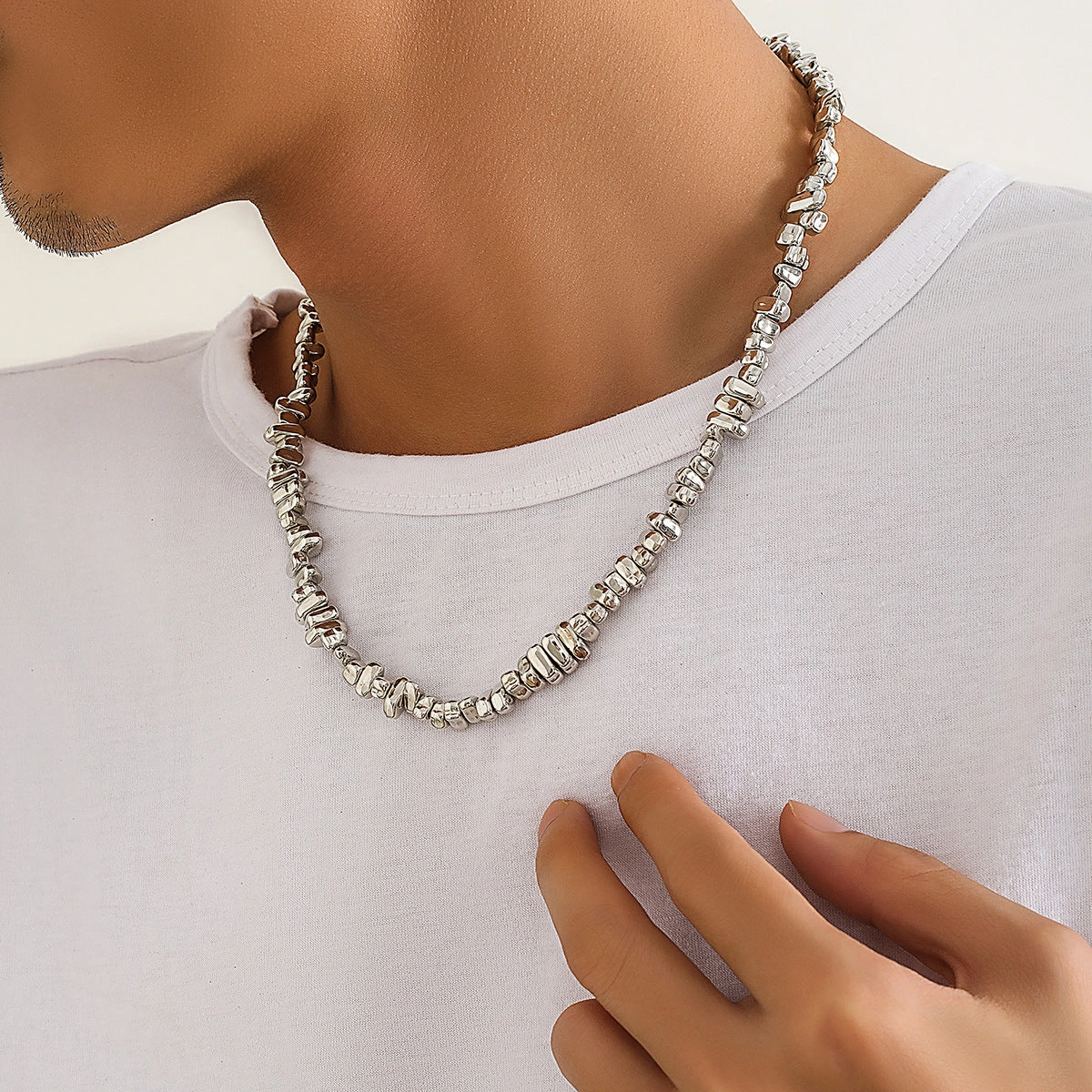 Wholesale Irregular Hip Hop Versatile CCB Clavicle Chain